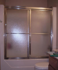 Fully framed tub slider (chrome)